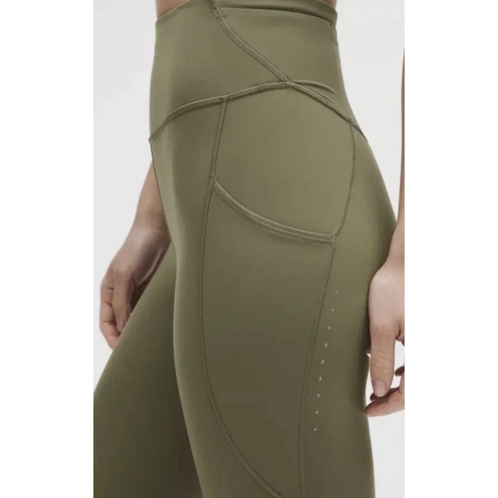 NWT LULULEMON Fast and Free HR Tight Bay Leaf BALF  Green 25
